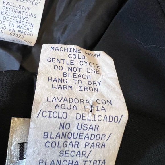 Danny & Nicole Size 14 Black Dress With Jacket Embroidered Flowers On Jacket - Picture 6 of 6